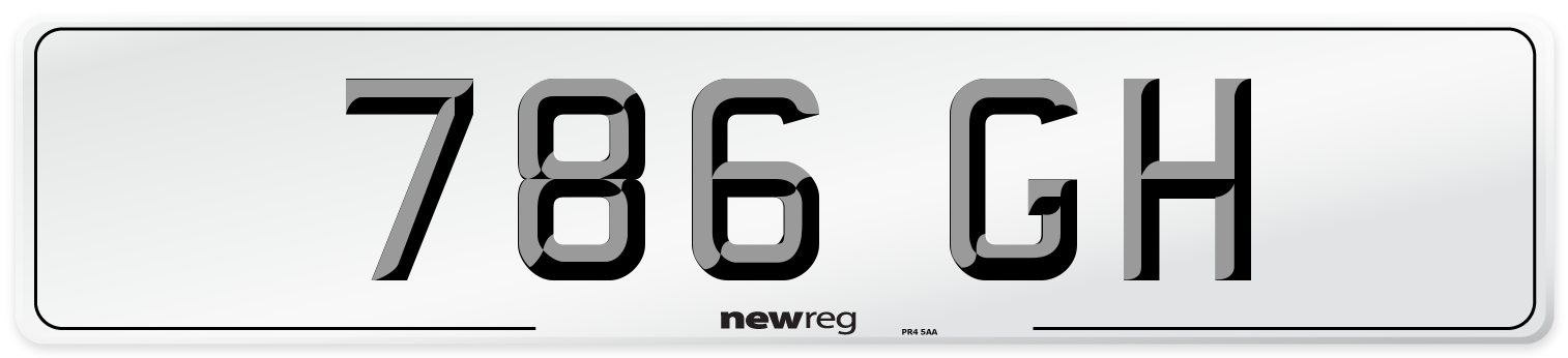 786 GH Number Plate from New Reg